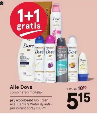 Etos Alle Dove 1+1 Gratis aanbieding