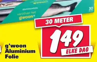 Nettorama g'woon aluminium folie 30 meter aanbieding