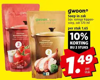 Boni gwoon soep in zak 570 ml aanbieding