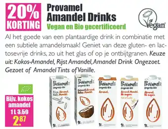 Gezond & Wel Provamel amandel drinks aanbieding