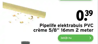 GAMMA Pipelife elektrabuis pvc crème 5/8" 16mm 2 meter aanbieding