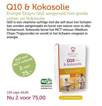 De Rode Pilaren Q10 & kokosolie aanbieding