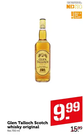 Coop Glen talloch scotch whisky original 700 ml aanbieding