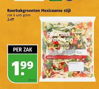 Poiesz Roerbakgroenten Mexicaanse stijl 400 gram per zak aanbieding