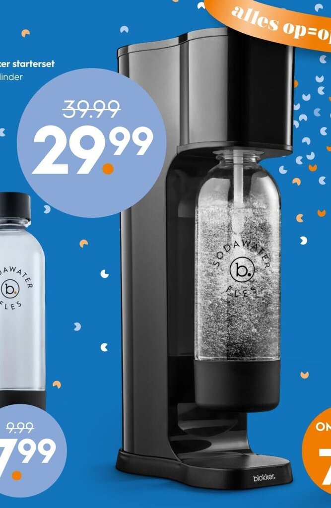 Sodawater maker starterset aanbieding bij Blokker
