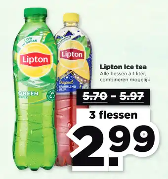 PLUS Lipton ice tea 1 liter aanbieding