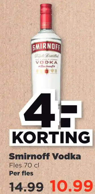 PLUS Smirnoff vodka 70 cl aanbieding