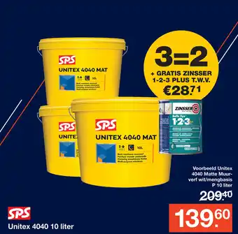 BOUWMAAT Sps Unitex 4040 10 liter aanbieding