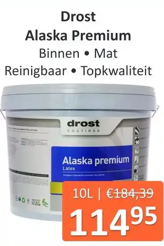 De Verfzaak Drost alaska premium 10 liter aanbieding