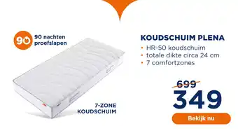 TotaalBED Koudschuim plena aanbieding