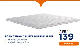 TotaalBED Topmatras deluxe koudschuim aanbieding