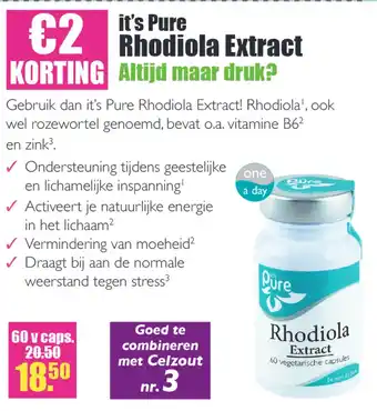 Gezond & Wel it's pure rhodiola extract aanbieding