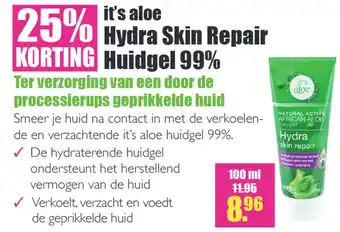 Gezond & Wel it's aloe hydra skin repair huidgel 99% aanbieding