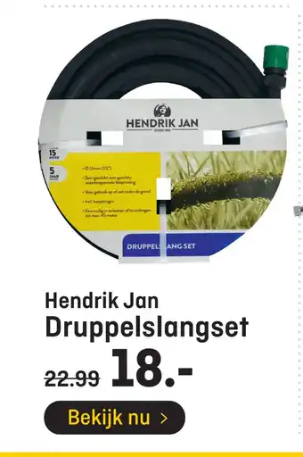 Hubo Hendrik jan druppelslangset aanbieding