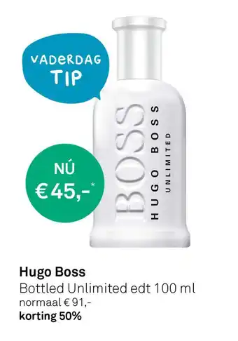 Mooi parfumerie Hugo boss bottled unlimited edt 100 ml aanbieding