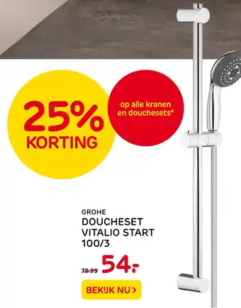 Praxis Grohe doucheset vitalio start 100/3 aanbieding