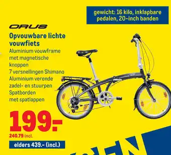 Makro ORUS Opvouwbare lichte vouwfiets aanbieding
