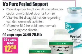 Gezond & Wel it's pure period support aanbieding