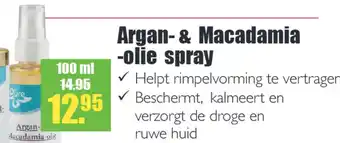 Gezond & Wel Argan- & macadamia -olie spray 100 ml aanbieding