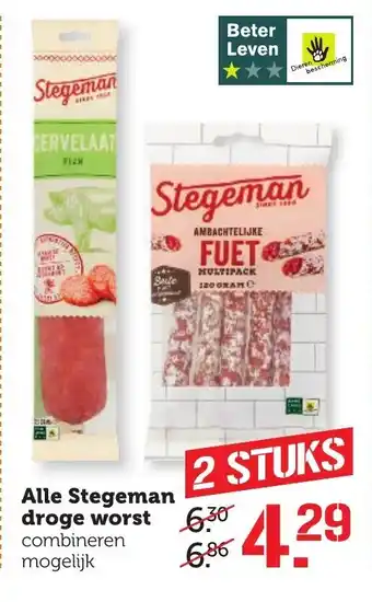 CoopCompact Stegeman droge worst aanbieding