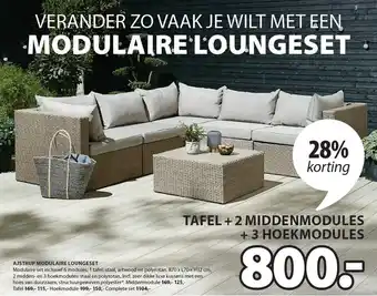 Jysk AJSTRUP MODULAIRE LOUNGESET aanbieding