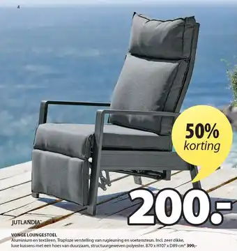 Jysk JUTLANDIA VONGE LOUNGESTOEL aanbieding