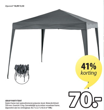 Jysk JERUP PARTYTENT aanbieding