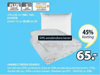 Jysk HIMMELTINDEN DEKBED aanbieding