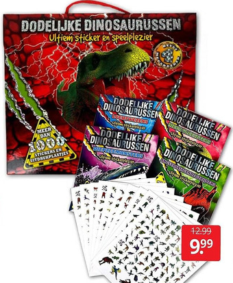 Boekenvoordeel Stickertas dodelijke dinosaurussen aanbieding