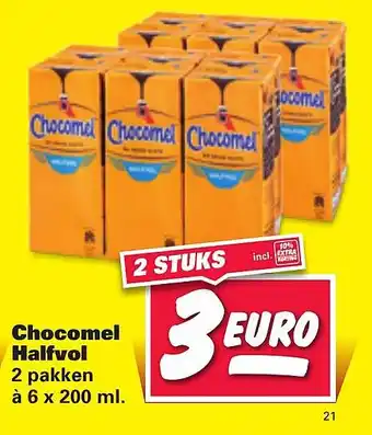 Nettorama Chocomel halfvol 6x200 ml aanbieding