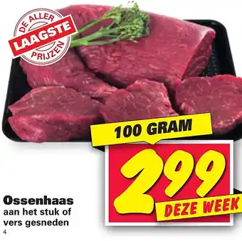 Nettorama Ossenhaas 100 gram aanbieding