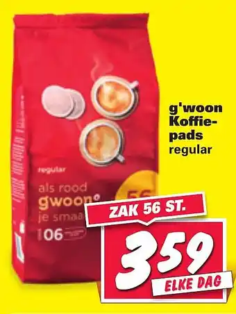 Nettorama g'woon koffiepads aanbieding