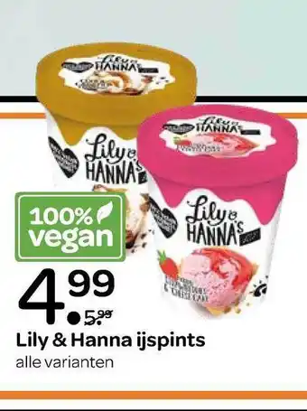 Spar Lily & Hanna Ijspints aanbieding