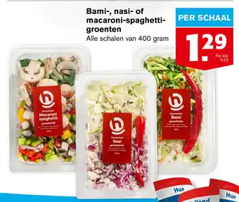 Hoogvliet Bami-, nasi- of macaroni-spaghettigroenten 400 gram aanbieding