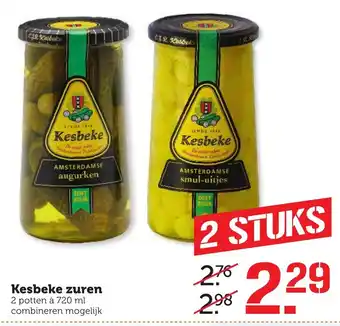 Coop Kesbeke zuren 2*720ml aanbieding