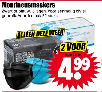 Dirk Mondneusmaskers aanbieding