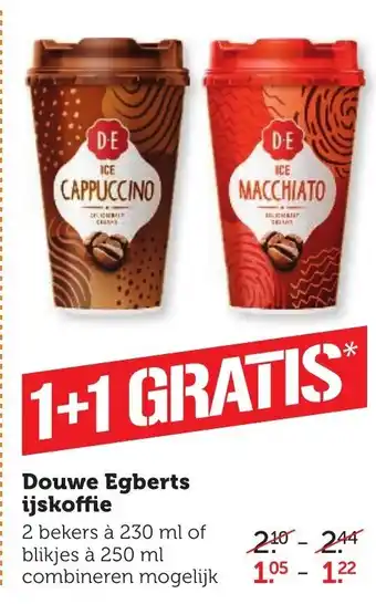 Coop Douwe Egberts Ijskoffie 2*230/250ml aanbieding