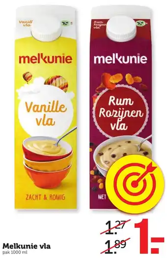 Coop Melkunie Vla 1L aanbieding