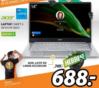 Expert ACER Laptop | SWIFT 3 (SF314-59-55D1) aanbieding