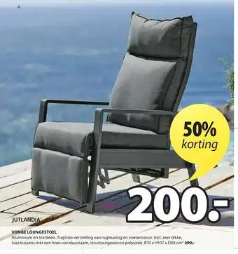 Jysk Jutlandia Vonge loungestoel B70 x H107 x D89 cm aanbieding