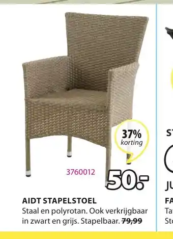 Jysk Aidt stapelstoel aanbieding