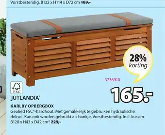 Jysk Jutlandia Karlby opbergbox B128 x H43 x D42 cm aanbieding