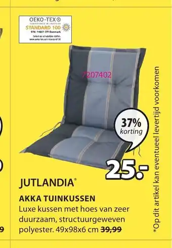 Jysk Jutlandia Akka tuinkussen 49 x 98 x 6 cm aanbieding