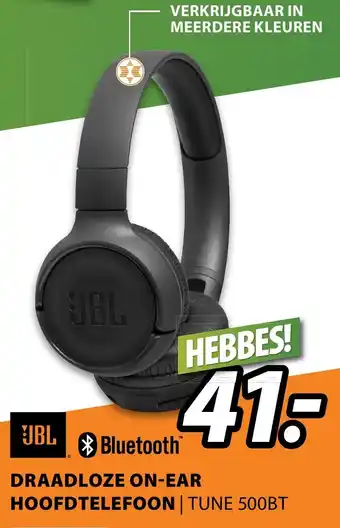 Expert JBL Draadloze On-Ear Hoofdtelefon | TUNE 500BT aanbieding