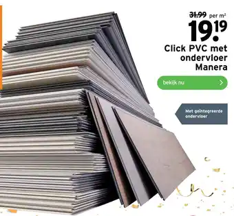 GAMMA Click PVC met ondervloer Manera aanbieding