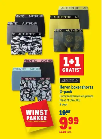 Makro Heren boxershorts 3-pack aanbieding