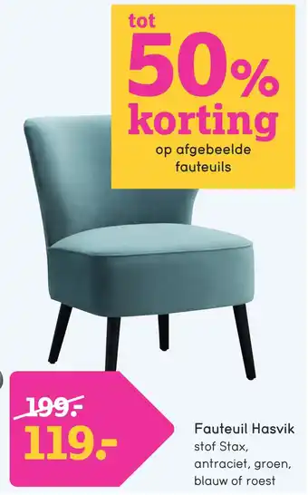 Leen Bakker Fauteuil Hasvik aanbieding