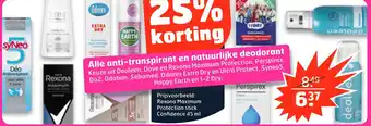 Trekpleister Alle anti-transpirant aanbieding