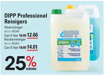 De Kweker Dipp professional reinigers can 5 liter aanbieding