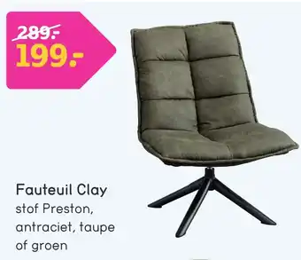 Leen Bakker Fauteuil Clay aanbieding